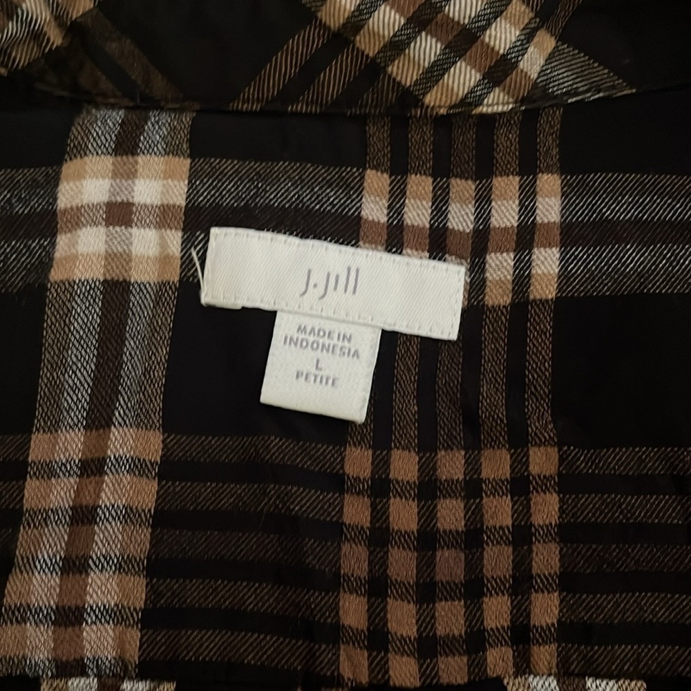 “J.Jill- Plaid Button Down Size Large” - image 2